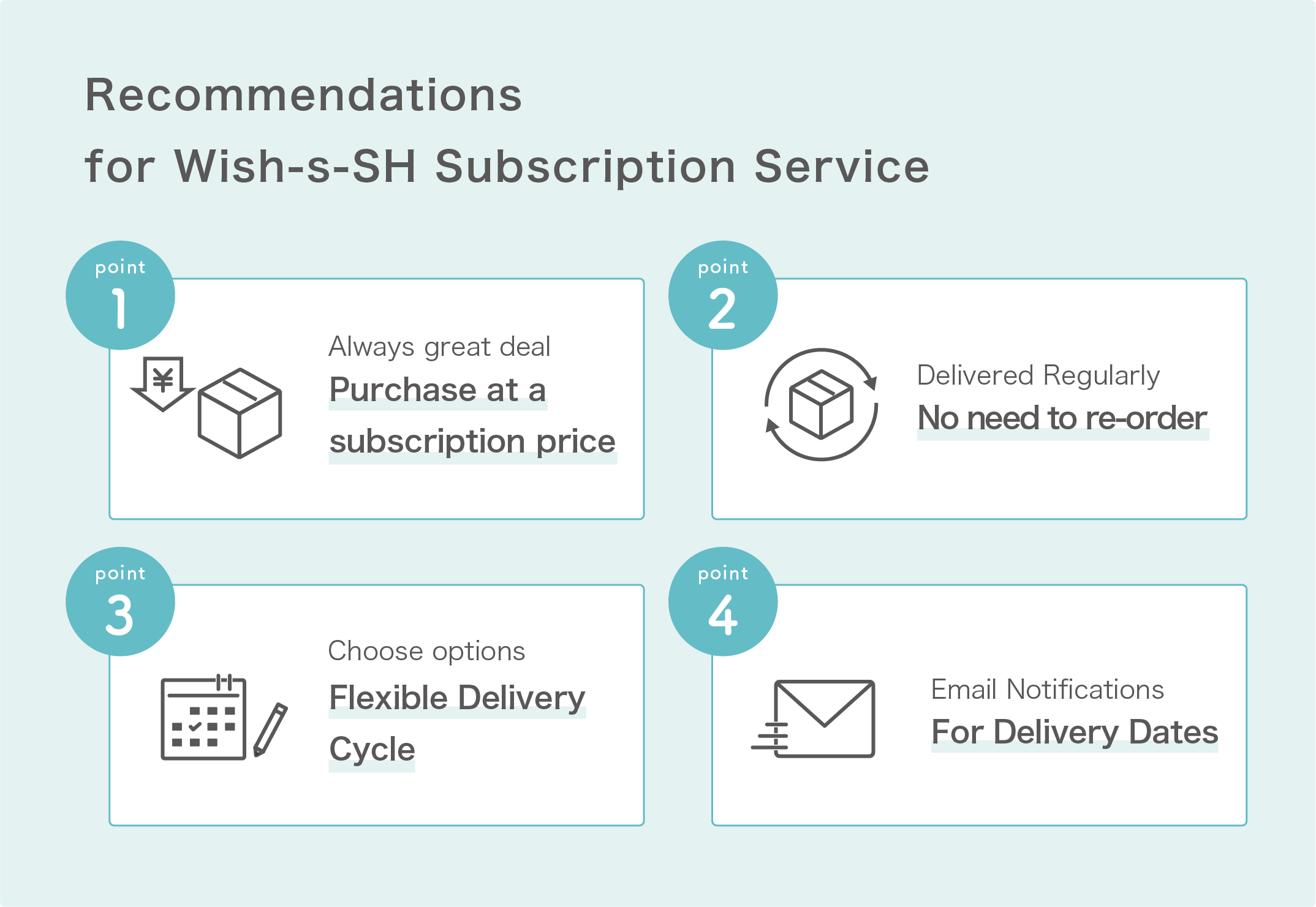 Recommend point of Subscription